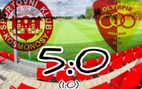 SK Kosmonosy : FK Olympie Březová 5:0 (1:0)
